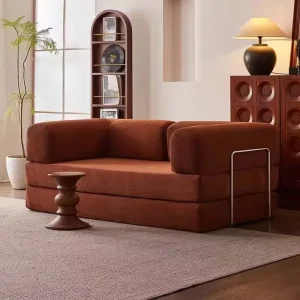 Space Saving Flat Pack Convertible Sleeper Sofa for E-Commerce