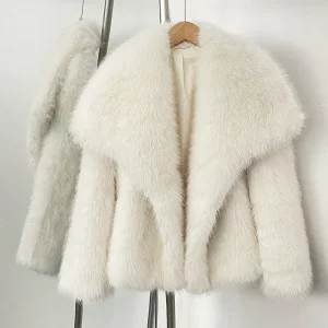 OFTBUY Women Faux Fox Fur Coat Ladies Autumn Winter Warm Short Jackets
