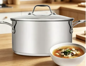 Stainless Steel 18-8 Food Grade All-Stovetop Safe Stockpot Dutch Oven Casserole Simmer Soup Pot Glass Lid