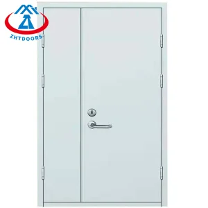 Certificated Zhtdoors Modern Design Custom Made Wrought Cheap Fire Rated Steel Resistant Metal Fire Related Door