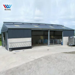 Low Cost Design Prefabricated Steel Structure Poultry Farm Prefab Slaughter House Equipment Cattle House