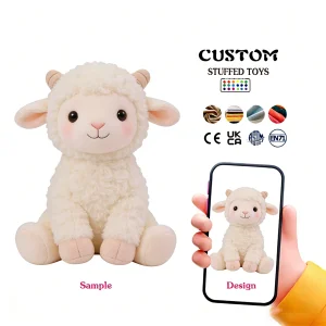 Customized Plush Toys White Baby Lamb