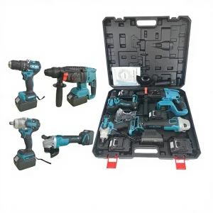 Cross-Border Lithium-Ion Cordless Drill Angle Grinder Four-Piece Set Household Electric Wrench Rotary Hammer Power Tools
