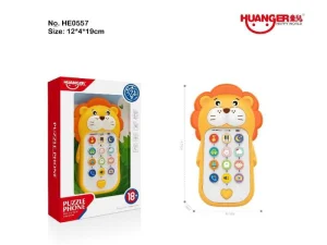 Wholesale Cartoon Animal Musical Light Kids Early Learning Toy Cell Phones Baby Mobile Phone Toy Phones