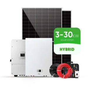 Complete Hybrid Solar Energy System 3 Phase 5Kw 8Kw 10Kw 48V on Off Grid Hybrid Solar Panel Power System for Home