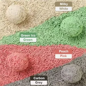 Pets Products Eco-Friendly Biodegradable Pet Cat Litter Superior Clumping Easy Clean Cat Litter OEM Sand Cat Litter Premium Natural Tofu Cat Litter