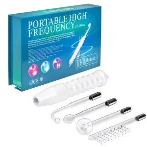 Portable High Frequency Skin Therapy Wand Machine for Acne Treatment Skin Tighten Wrinkle Reduction