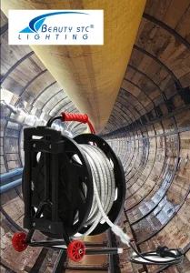 Construcción de Worklight Iluminación Industrial de Túneles 25m 50m Luz LED Portátil en Tira