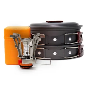 Outdoors Mess Kit Lightweight Durable Backpacking Gear Hiking Camping Cookware Set