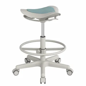 Adjustable Office Saddle Stool With Footrest Swivel Rolling Hydraulic Chair for Dental Clinic Beauty Spa Salon