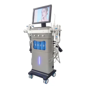Salon 15in1 Hydro Microdermabrasion Oxygen Facial Machine Skin Tightening Oxygen Skin Care Cleaning Whitening with Skin Analyzer