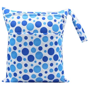 Duas Bolsas Impermeáveis com Zíper para Fraldas de Pano de Bebê, Bolsas de Viagem Laváveis