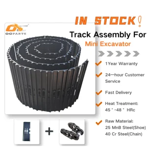 OC PARTS Mini Tracked Chassis Excavator Undercarriage Track Steel Track Assembly For Kubota Carter Komatsu Hyundai Hitachi