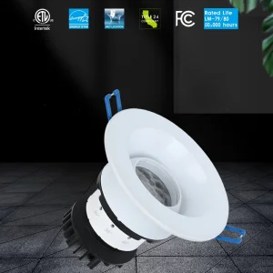 Ultra-Thin Trimless LED Downlight 3in 5CCT Adjustable Beam Angle Recessed Round Slim Light for Hotel House Projects