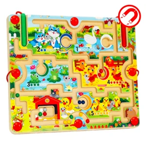 New Montessori Learning Toy Magnetic Maze Color Sorting Counting Puzzle Alphabet Teaching Aid for Early Education