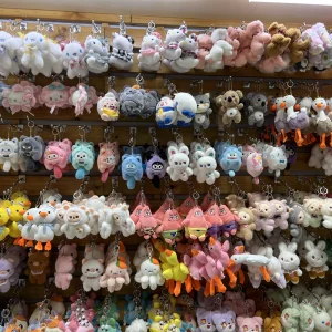 Kawaii Claw Machine Plush Keychain Toys