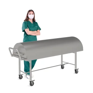 Skh107-1 Factory Funeral Equipment Metal Cover Mortuary Transportation Cadaver Morgue Trolley Supplier