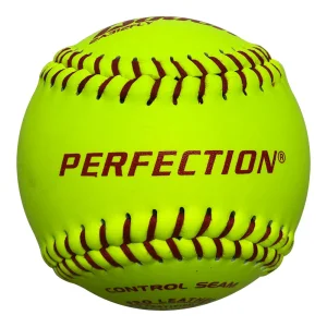 Neon Yellow Split Leather PU PVC Fastpitch 12inch 11inch Softball