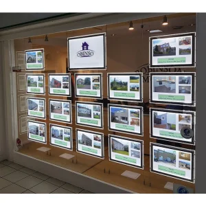 Wholesale Real Estate Agent LED Cable Kit Window Display Advertising Light Box