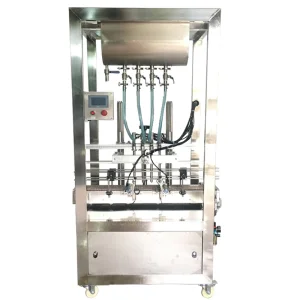 Hand Sanitizer Gel Plunger Type Filler Alcohol Disinfectant Liquid 6 Bottles Piston Filling Machine