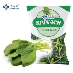 Sinocharm Brc a Aprobado 10X10mm Bloques de Espinaca IQF Precio Mayorista Espinaca Picada Congelada