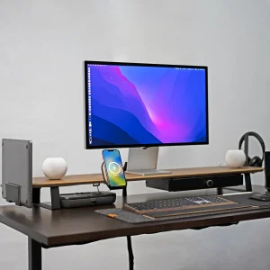 SAMDI Wooden Desk Shelf Stand