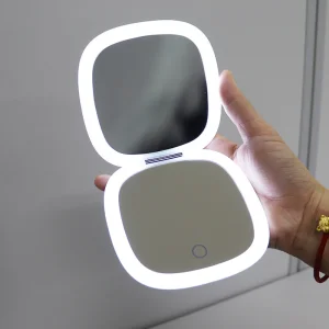 LED Compact Mirror Rechargeable 1X/10X Magnification