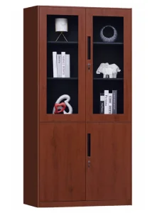 Modern Custom Steel Storage Cabinet Featuring Elegant Wood Accents