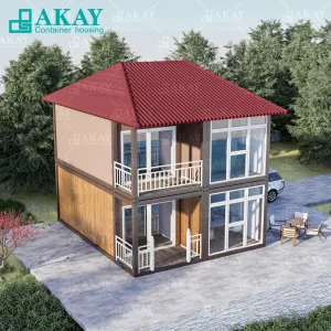 Casa Contenedor Modular de Lujo de Dos Pisos