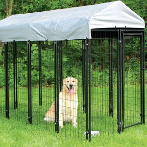 Gaiola para cães grande de malha soldada de alta qualidade, gaiola de aço para cães