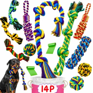 Cotton Rope Knot Ball Dog Toy