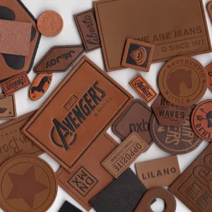 Custom Leather Patch Wholesale Factory Embossed Logo Heat Press Jeans Trucker Leather Labels