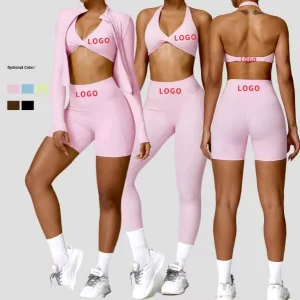 Pink Yoga Jacket Set