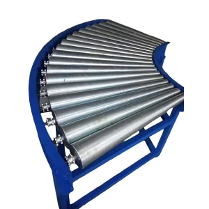 Logistic Hub Parcel Sorting System Driven 90 Degree Roller Conveyor