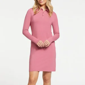Custom Logo Women's Long Sleeve Tennis Polo Dress Wholesale Sports Golf Apparel with Sweet Style for Teachers and Office Staff