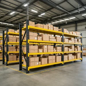 Multi-Layer Adjustable Light Steel Storage Rack Boltless Design Metal Shelving Unit For Warehouse Retail Storage Use