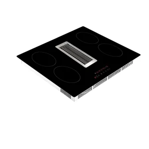 New Design Induction Hob With Built in Downdraft Extraction Hood