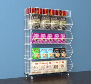Rolling Metal Storage Organizer Shelves for Barcelona Enterprises