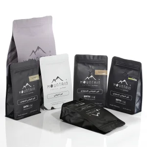 Custom Printed Black Kraft Coffee Bags