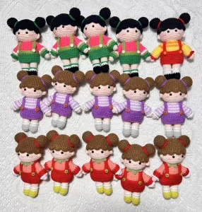 2024 Nova chegada Cotton Crochet Stuffed Animais tricotados Crochet Toys Amigurumi brinquedos para crianças
