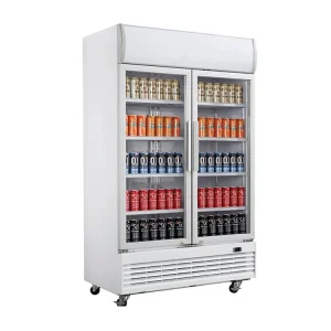 Upright Glass Door Beverage Refrigerator Display Cooler for Supermarket Convenience Store Drinks