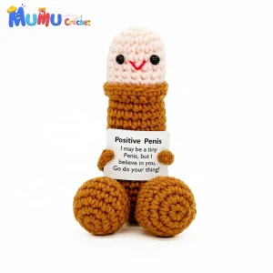 Funny Face Crochet Penis Doll