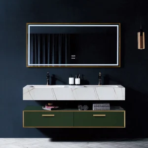 Ss6031 Stainless Steel Bathroom Furniture Double Basin Vanity Unit