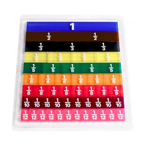 Educational Materials PLOMA Plastic Double-Sided Decimal Fraction Tiles-Teaching Durable &amp; Colorful 20x30cm 9 Colors Ages 5-13