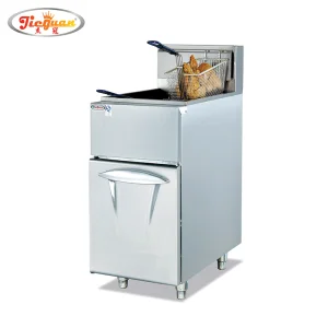 New Tech Commercial Deep Fryer Gas Two Baskets Chicken Chip Friers Donut Catering Equipment Restaurant Machine