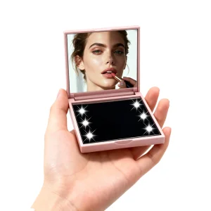 Private Label Folding LED Double-sided Mirror