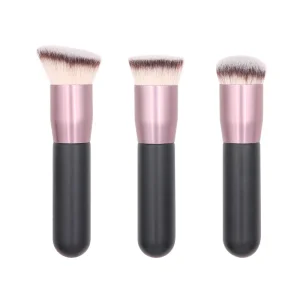Best Seller Single Black Foundation Makeup Brush Flat Top Kabuki BB Cream Vegan Brush for Face