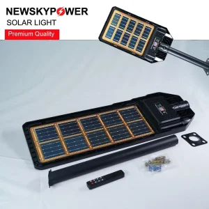 Lâmpada de Rua Solar com Sensor de Movimento de Alta Qualidade 200W Iluminação de Jardim