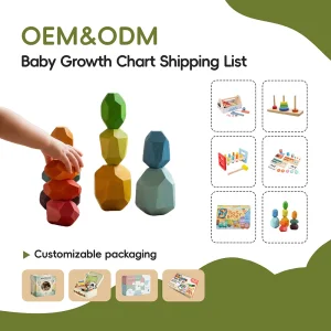 Montessori Wooden Stacking Stones Toy