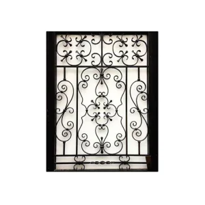 China Factory Custom Latest Anti Theft Metal windows Design House Villa Exterior Burglar Proof Wrought Iron Window with Grill